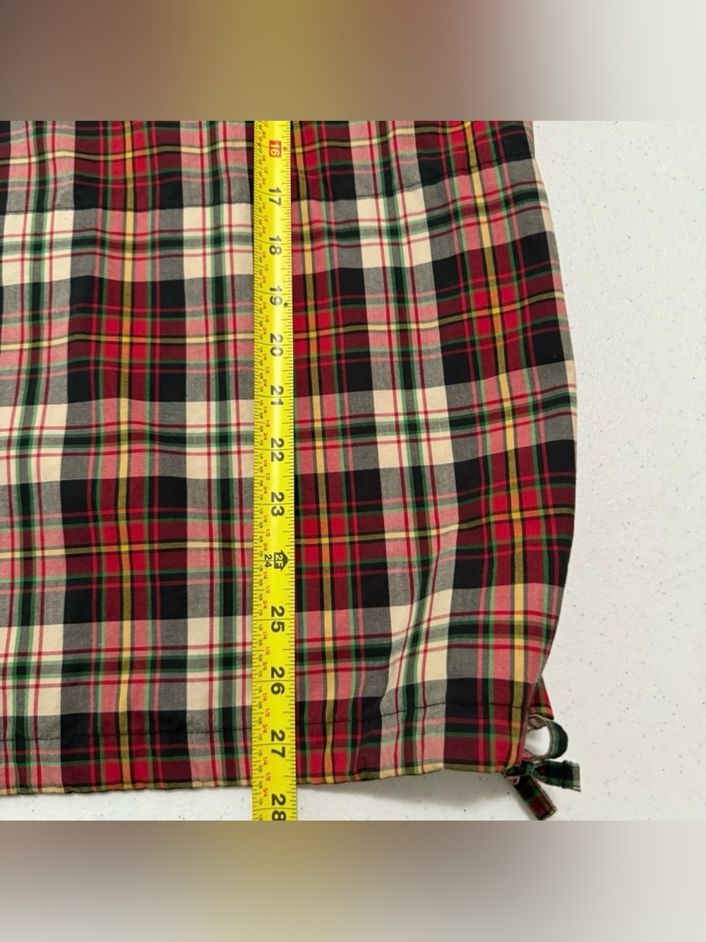 VINTAGE 1990’s J Crew plaid tartan hooded anorak windbreaker jacket half zip XS - Picture 10 of 11